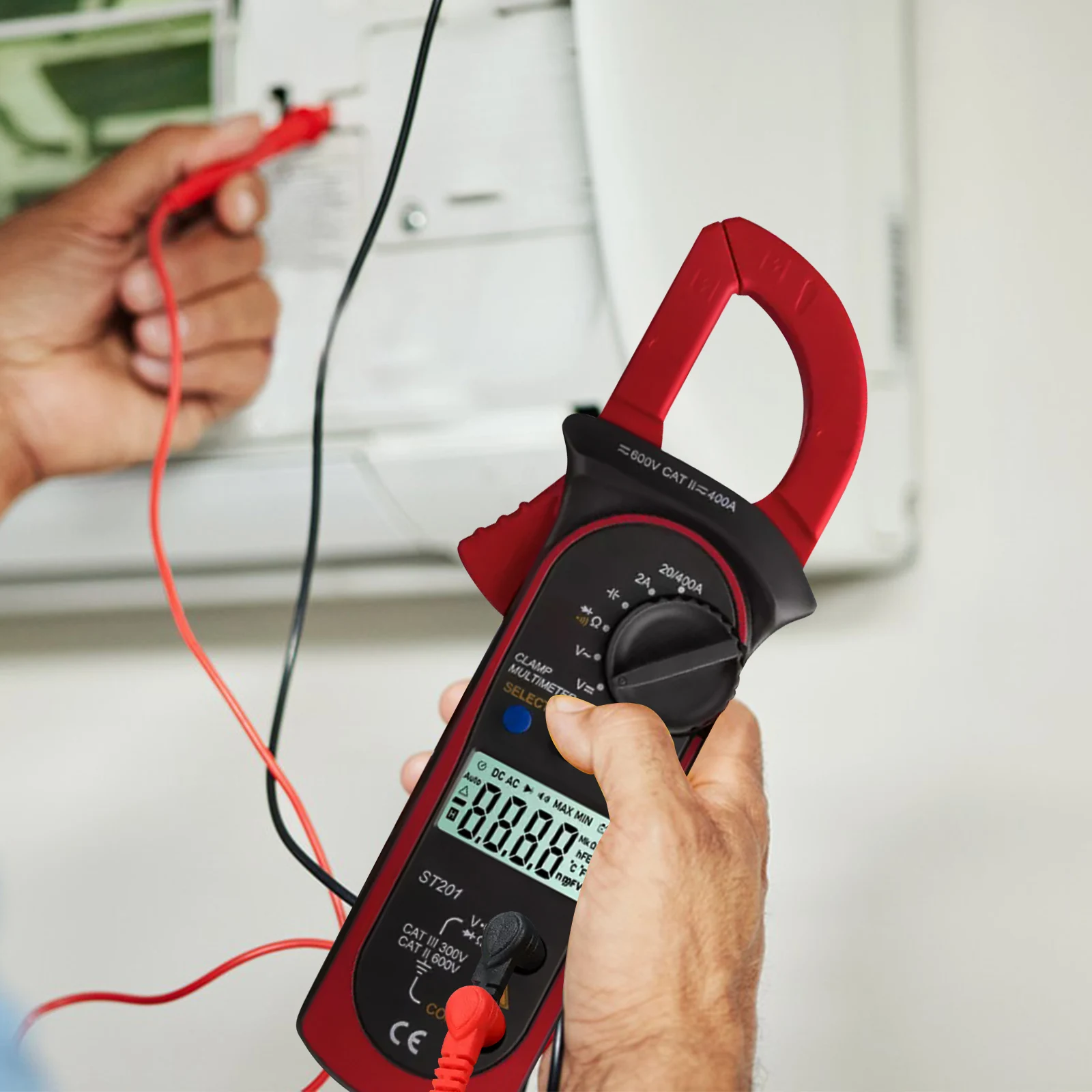 

Digital Clamp Multimeter Multifunction Voltage Current Resistance Temperature Tester Handheld Electric Meter Amp Diode