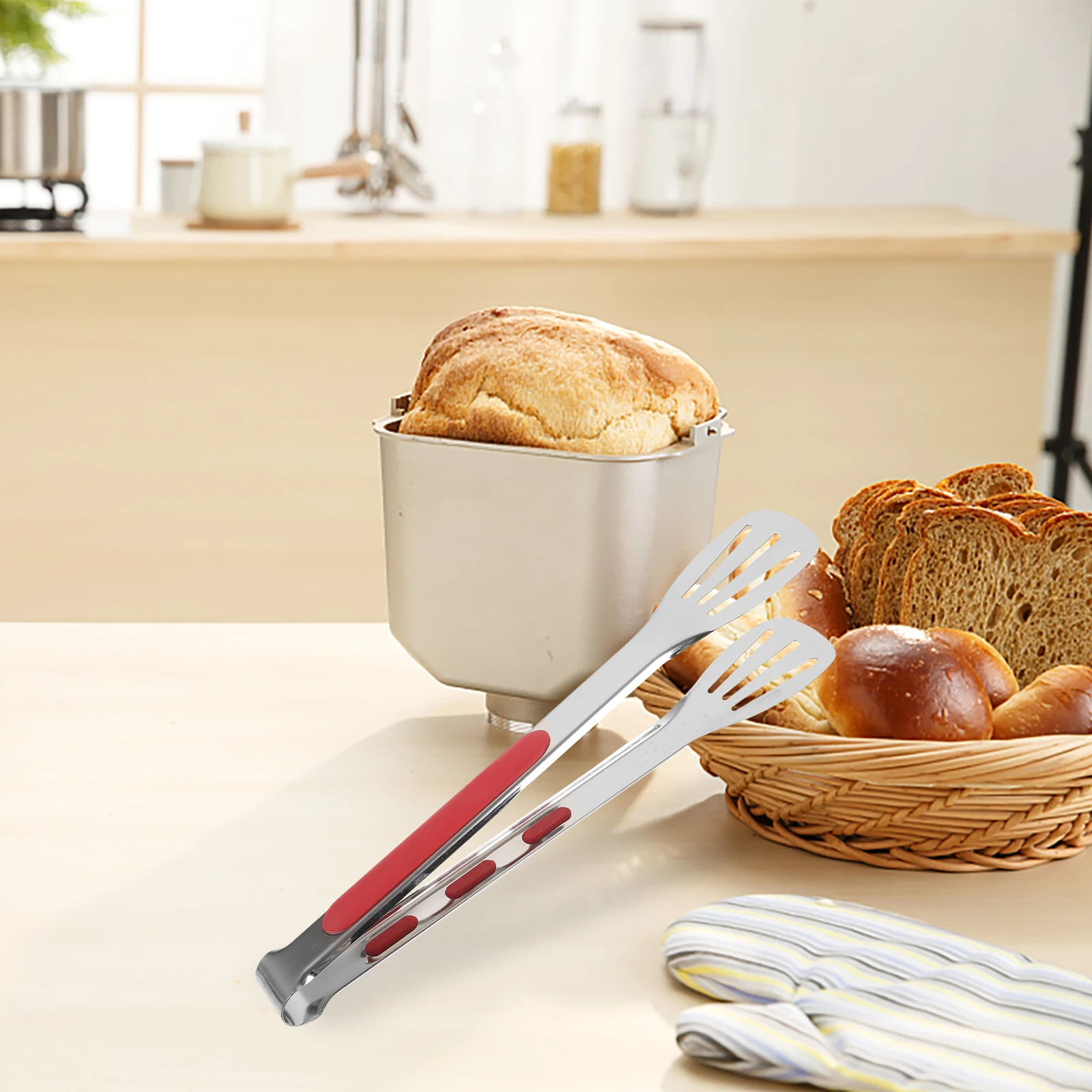 

BBQ Tongs Food Serving Grill Utensils Clamp Portable Barbecue Kitchen Cooking Abs Grilling Accessories