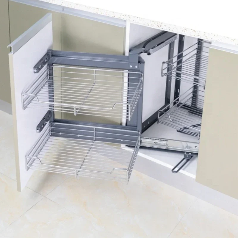 

for A kitchen cabinet corner small monster pull basket bottom cabinet storage basket drawer 900-1000 cabinets