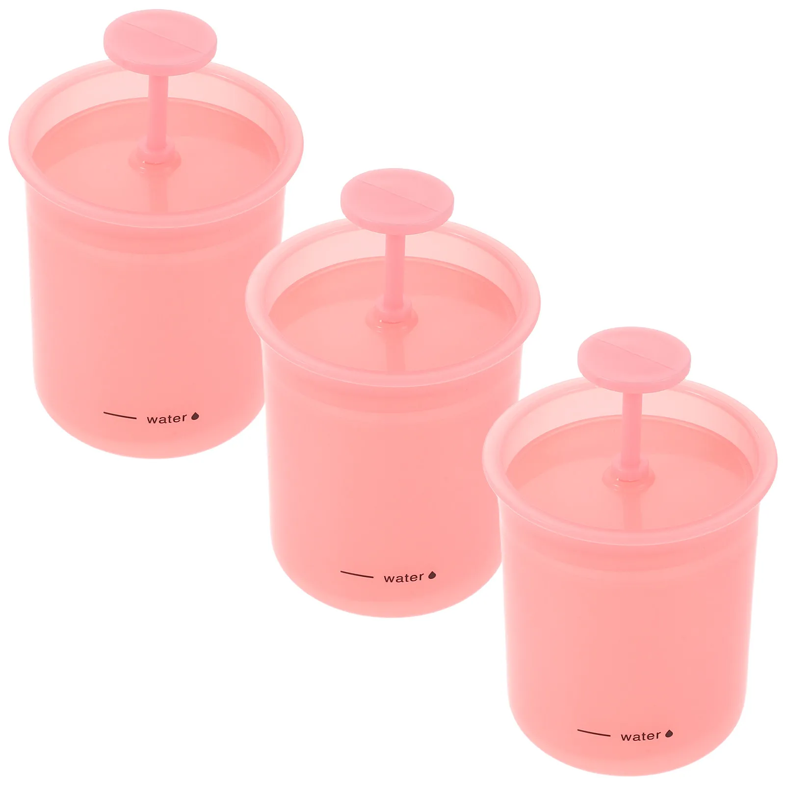 3Pcs Face Wash Foamer Manual Portable Bubble Maker Pink Facial Cleanser Foaming Bottle Skincare Tool for Travel Use - view 2