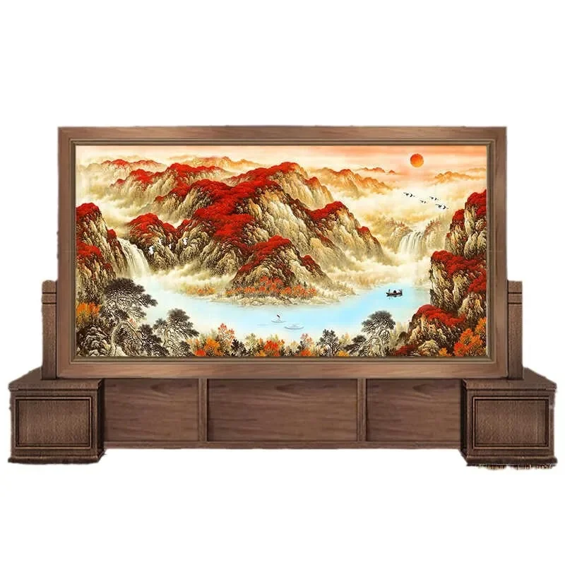 Self-built house, villa background wall, rural gate, shadow wall wall, living room entrance hall, office screen partition Fu