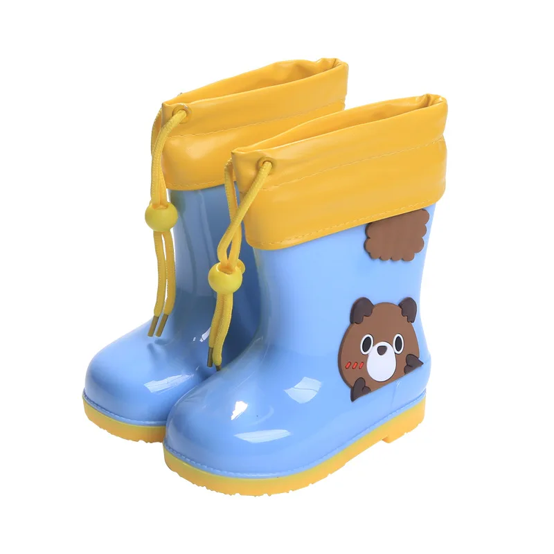 

New 2023 Children Fashion Cartoon PVC Rain Boots Kids Boys Girls Mid-calf Rainboots Waterproof Water Shoes Wellies Galoshoes