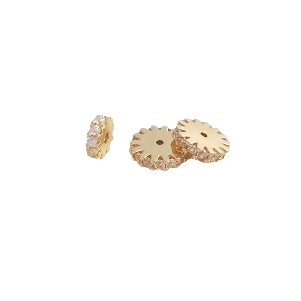 

14K Gold Plated Gear lace zircon divider handmade head jewelry divider diy bracelet necklace accessories