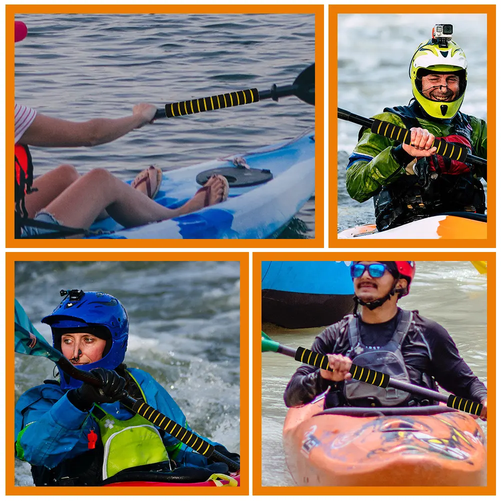 

2 пары защитных губчатых накладок для рукояток весел для каяков и каноэ, удобные, противоскользящие, улучшают контроль над силой.