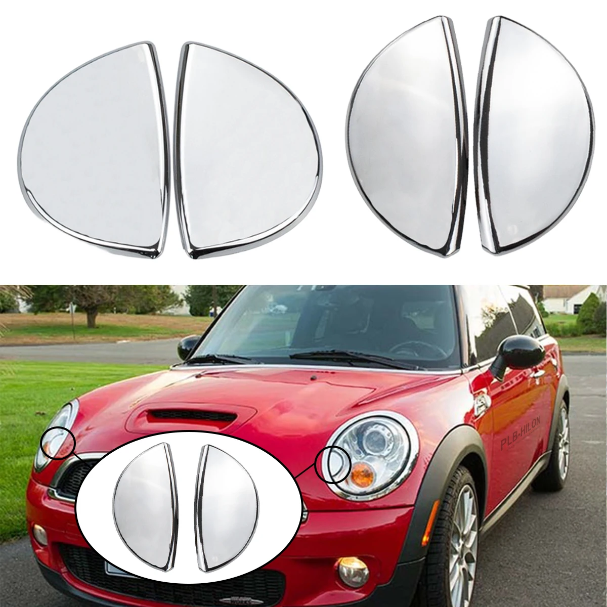 

Front Headlight Washer Water Spray Cover Trim for BMW MINI Cooper R50 R52 R53 R54 R55 R56 R57 R58 R59 2008-2014 61672752559