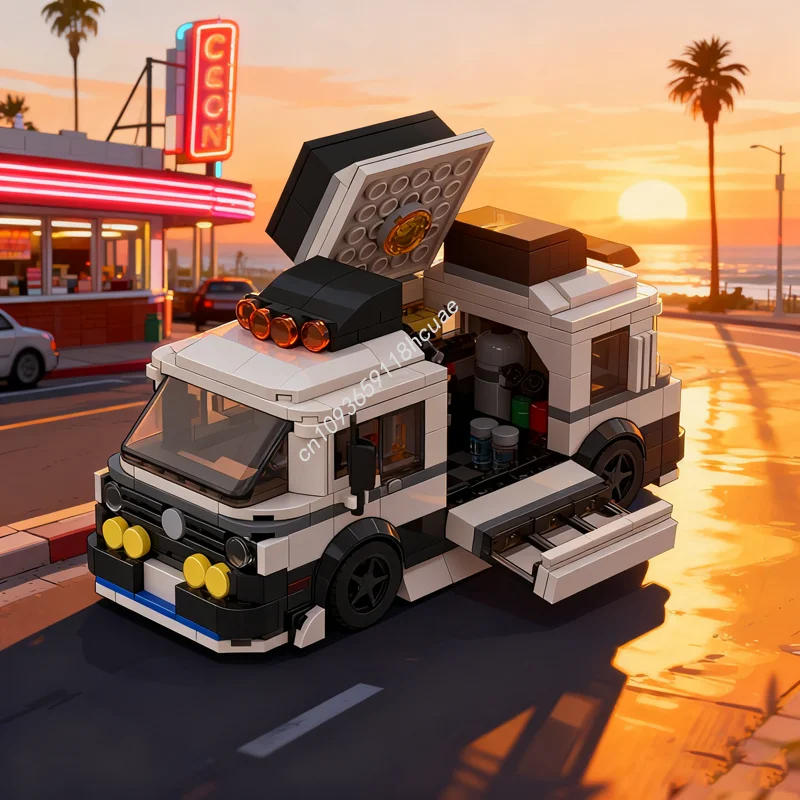 

497 шт. MOC Volkswagen Tuning Van City Champions Модель Строительные блоки Рождественские подарки креативная идея Кирпичная игрушка Дети День рождения