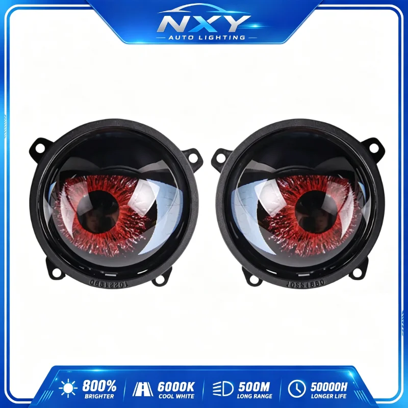 

NXY NX64 2.5 Inch 12V LED Demon Eye Decorative Lamp Car Headlight Retrofit Upgrade RGB Strobe Angel Eye Styling Kit Universal