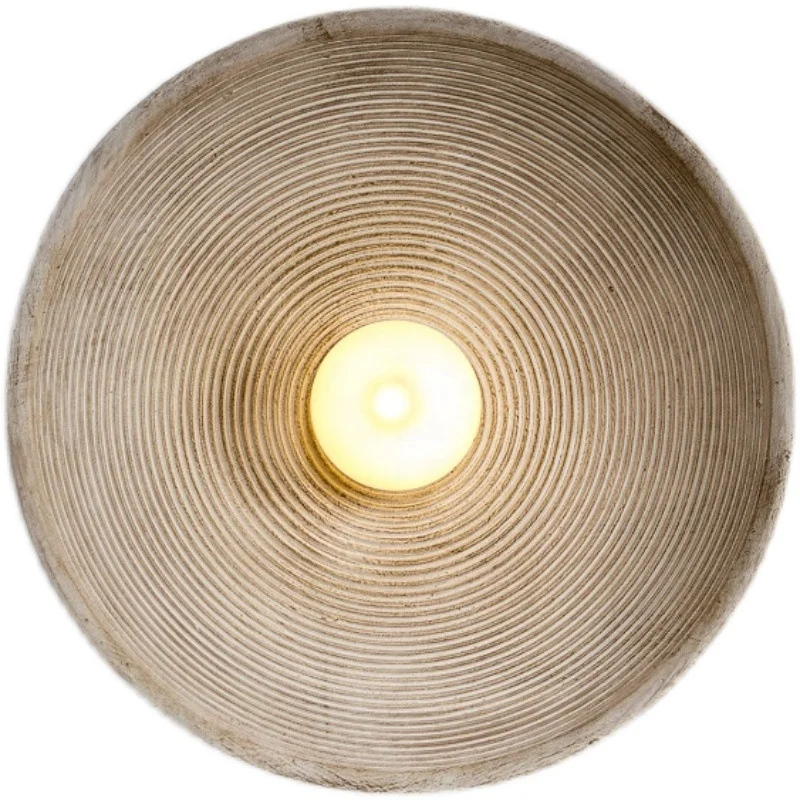 

White resin round ceiling lamp