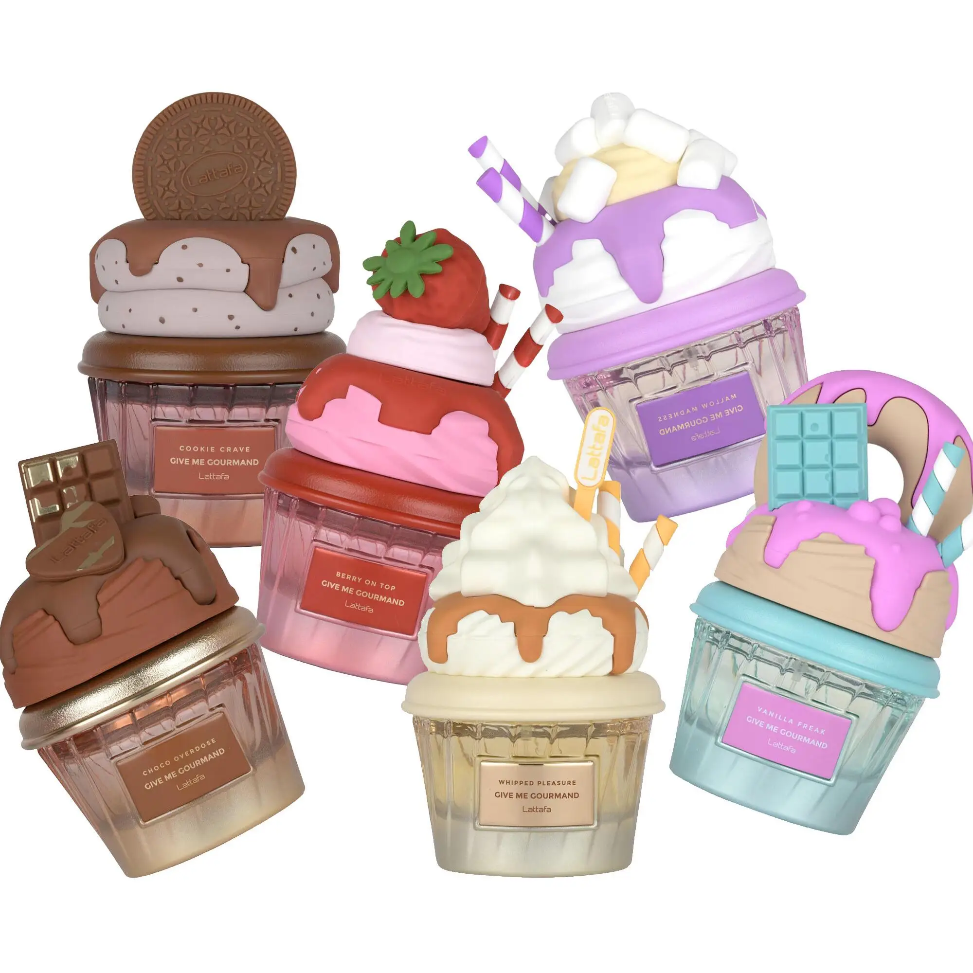 Lattafa Give Me Gourmand 75 ml – Mallo Madness | Choco Overdose | Berry On Top | Cookie Crave | Vanilla Freak