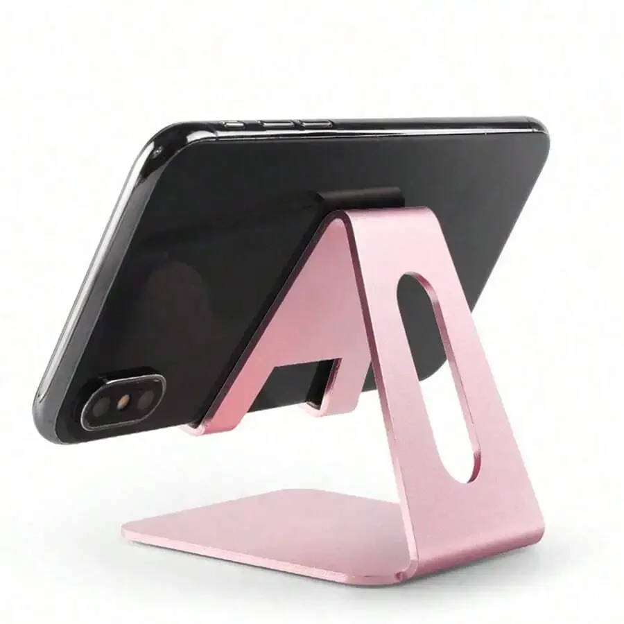 

Pink Aluminum Alloy Desk Phone Stand For iPhone Android Tablets