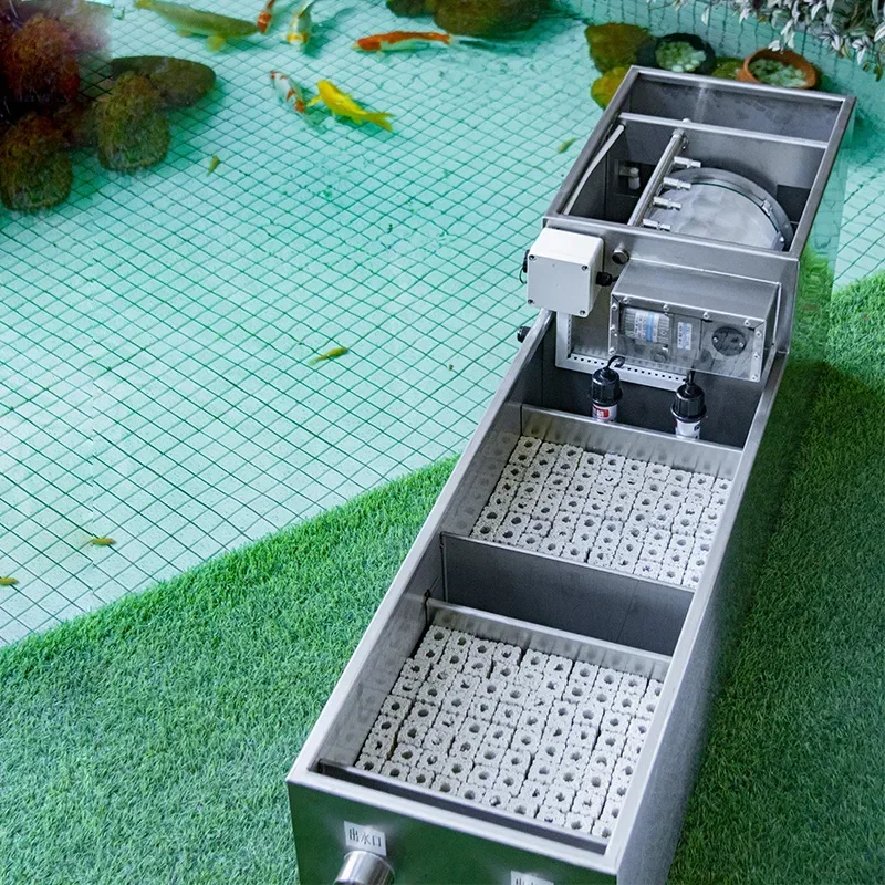 i10.12- steel fish pond filter purification outdoor outdoor courtyard landscape koi pond water circulation filtration system