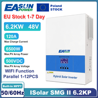 EASUN 6200W 2000W Hybrid Solar Inverter 12V 48V MPPT 120A Battery Charger Controller Pure Sine Wave Off Grid Inverter With WIFI