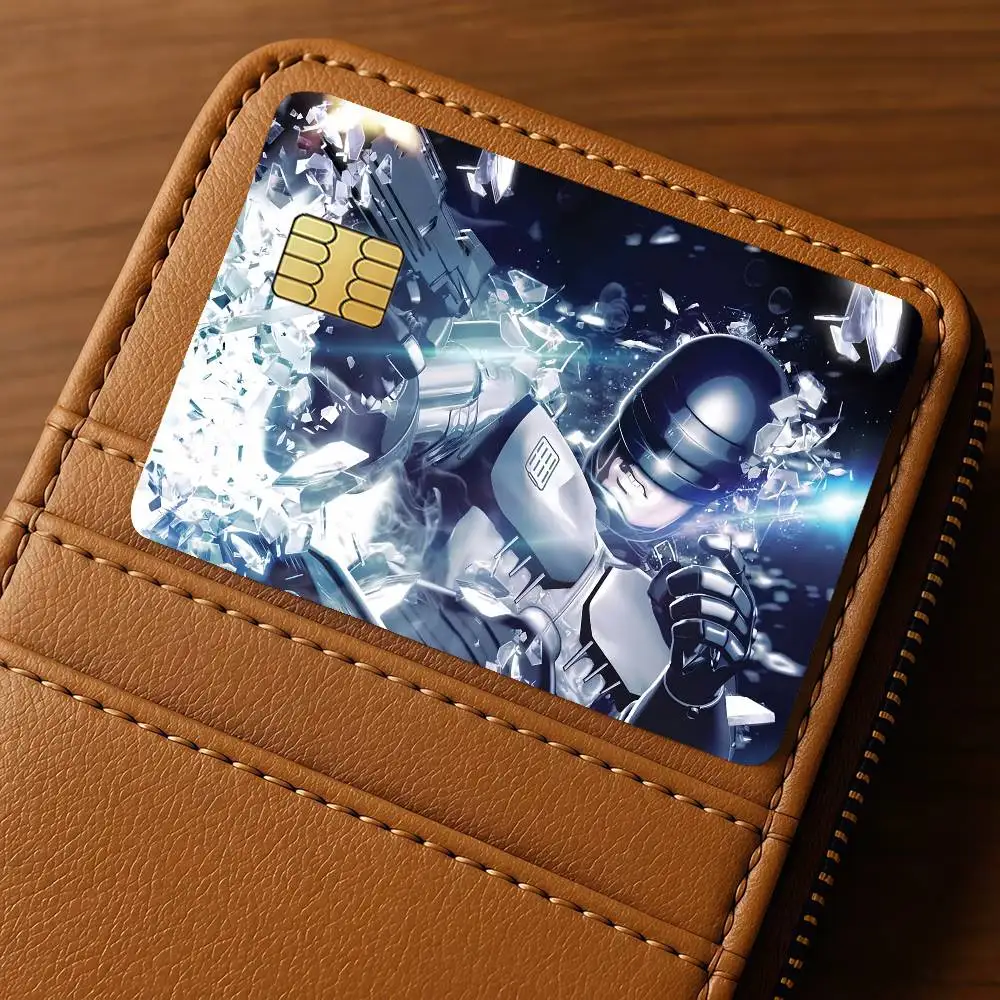 Movie R-Robo-CopS Credit Skin Cover Card Stickers 4PCS Film Bus Pass Front Decoration Bank Debit Waterproof