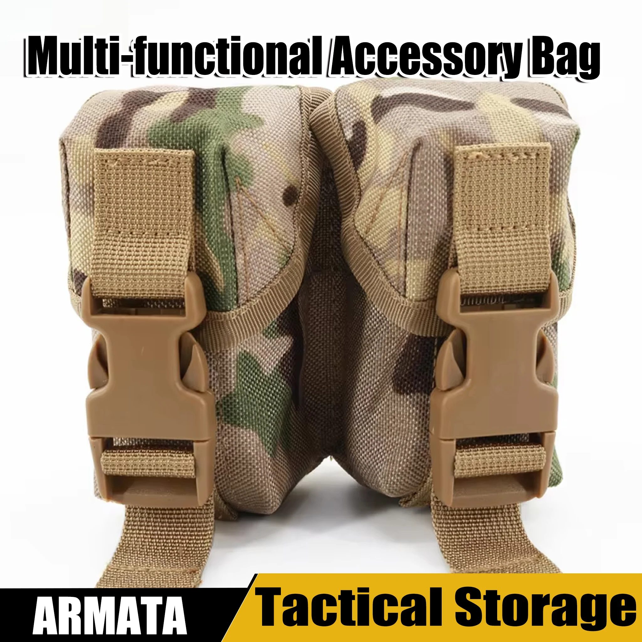 

Тактический подсумок Molle для гранат | Двойной подсумок для магазинов из нейлона 1000D | Многофункциональный универсальный подсумок EDC для жилета, ремня, охоты