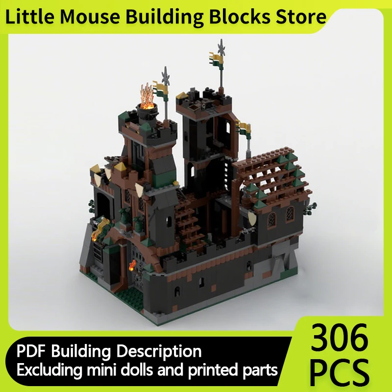 

Средневековая модель замка MOC, строительные кирпичи, древняя башня замка, модульная технология, подарки, праздник, сборка, детские игрушки, костюм