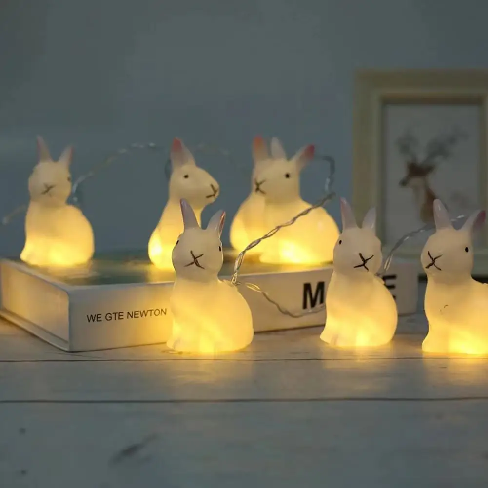 

Practical String Light Eye-catching Battery-powered 150cm LED Easter Bunny Hanging String Lamp