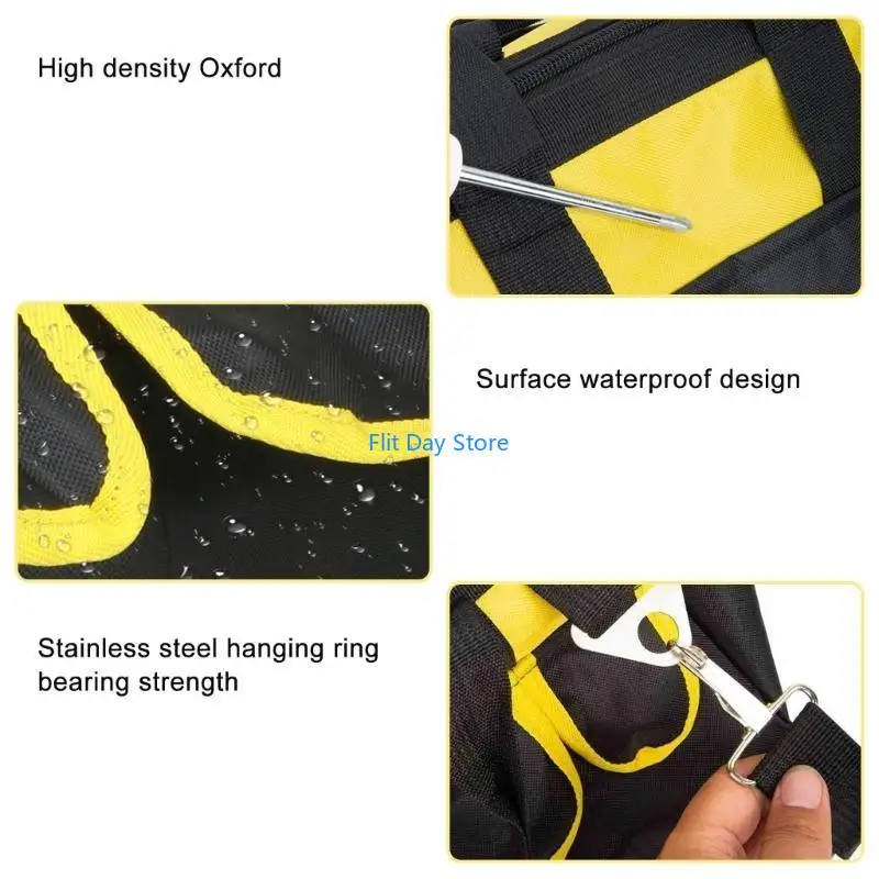F92C MultiFunctiuon Tool Tool Arganizer Canvas Tool Bag for Home Repairs＆Outdoor Project