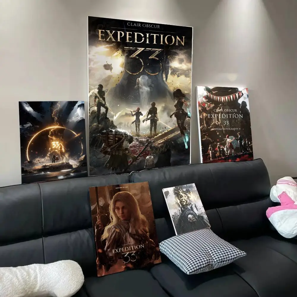 Game C-Clair Obscur Expedition 33 Poster Modern  Wall Art Aesthetic Minimalist Bedroom Decor Cafe Home Gift