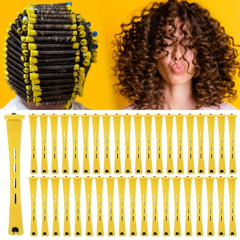 Premium Perm Rods Set for Natural Hair - Create Bouncy Curls with Cold Wave Rods & Hair Rollers - Professional DIY Hairdressing