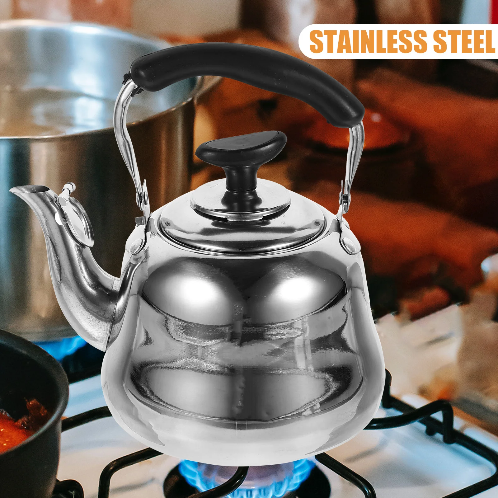 

2.5L Whistling Stovetop Tea Kettle Stainless Steel Fast Boil Water Kettle For Kitchen Coffee Tea Modern Design
