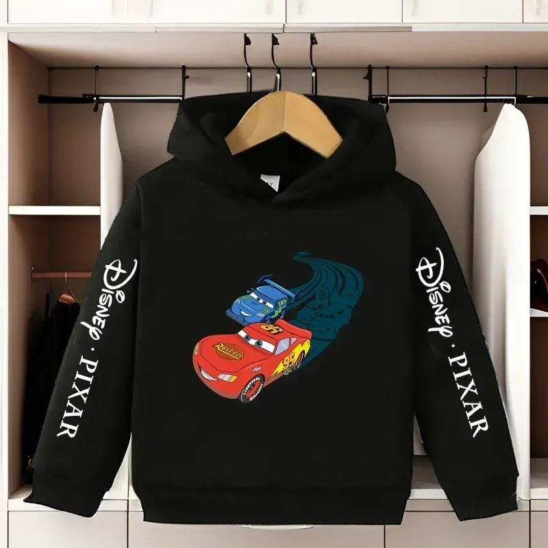 الأطفال الخريف الشتاء ديزني سيارة البرق ماكوين الكرتون طباعة هوديي عارضة الرياضة عالية الجودة قصيرة الأكمام البلوز الأعلى