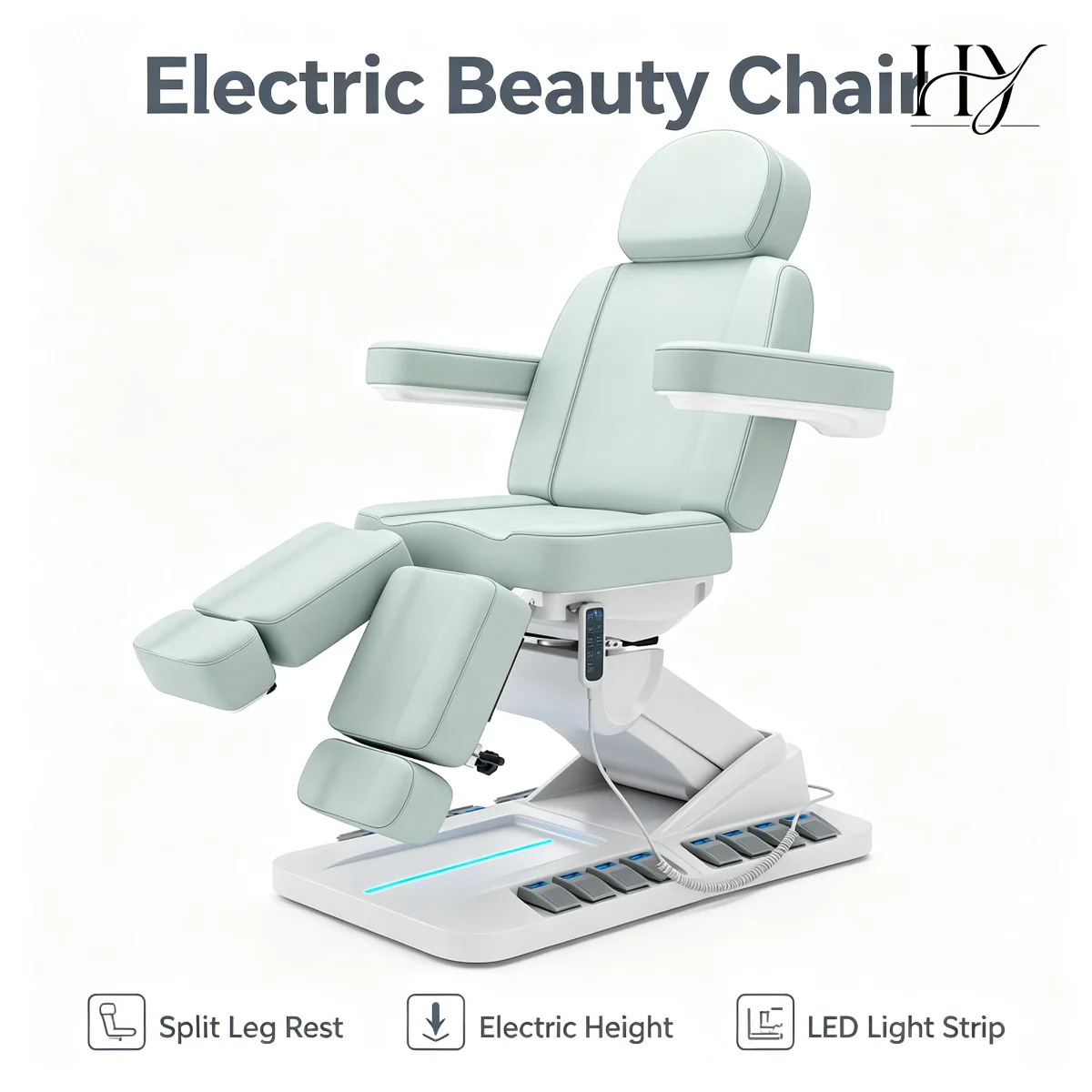 New Design Electric 3 Motor Facial Massage Bed Aesthetic Spa Lashes Bed Beauty Chair Salon