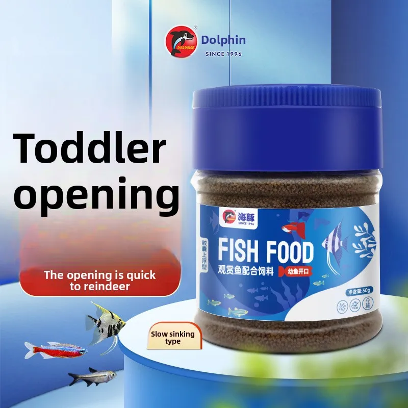 

PORPOISE "Livebearer & Cichlid Fry Food - Micro Pellets for Guppies, Danios & Small Fish | Starter Formula with Probiotics