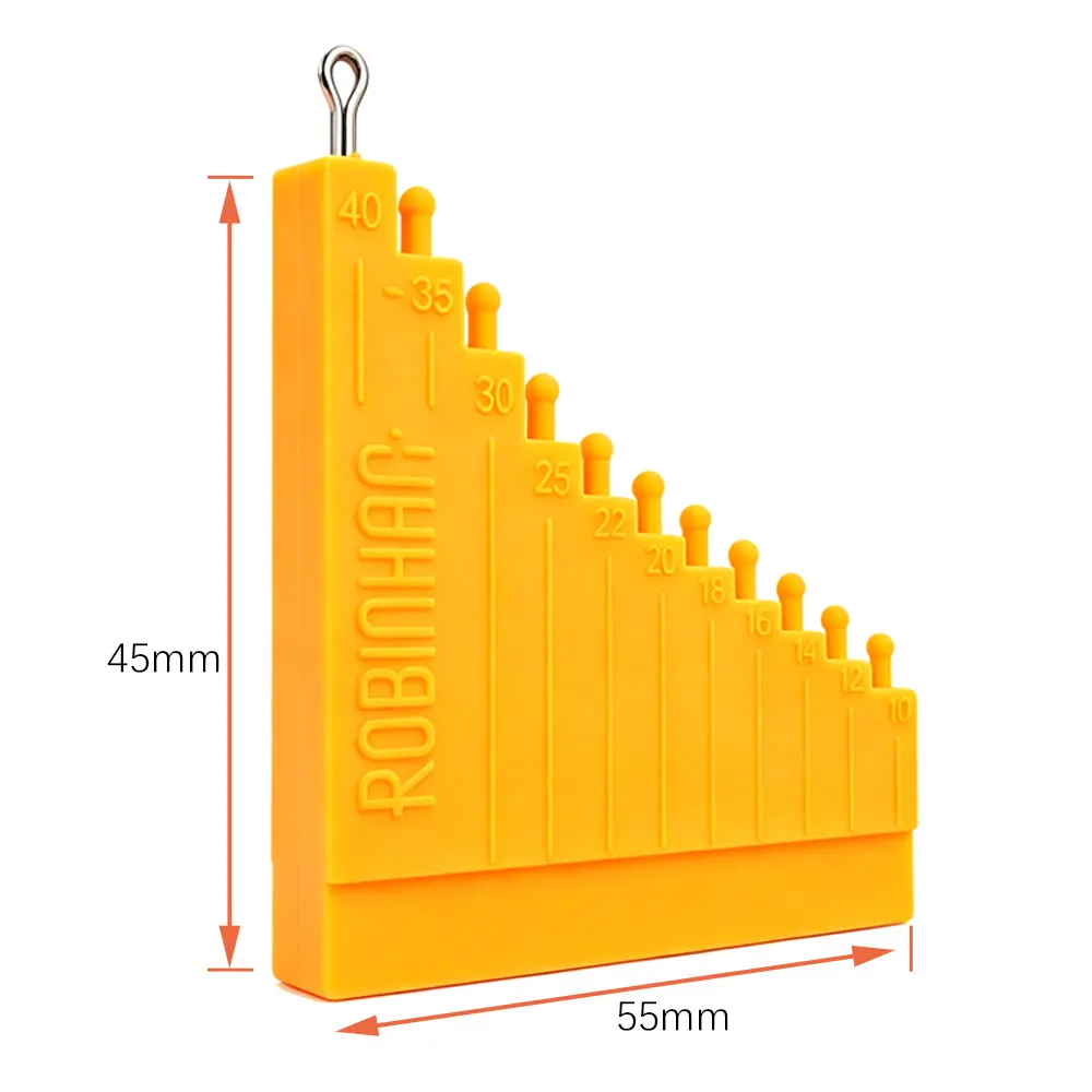 1pcs Carp Hair Gauge Fishing Tackle Tool For Method Feeder Carp Coarse Fishing Accessories 10mm~40mm Carp Rig Measurement Tool