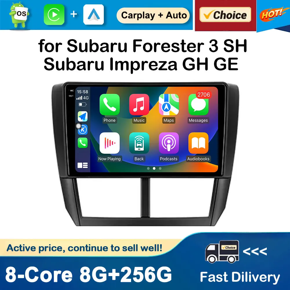 

for Subaru Forester 3 SH Subaru Impreza GH GE Android System Car Multimedia Radio Player GPS Navigation DSP BT Auto Accessories