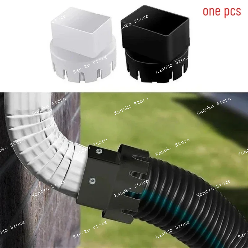 

rain gutter downspout adapter for pvc drain pipe or corrugated landscape pipe round to square gutter drain adapter