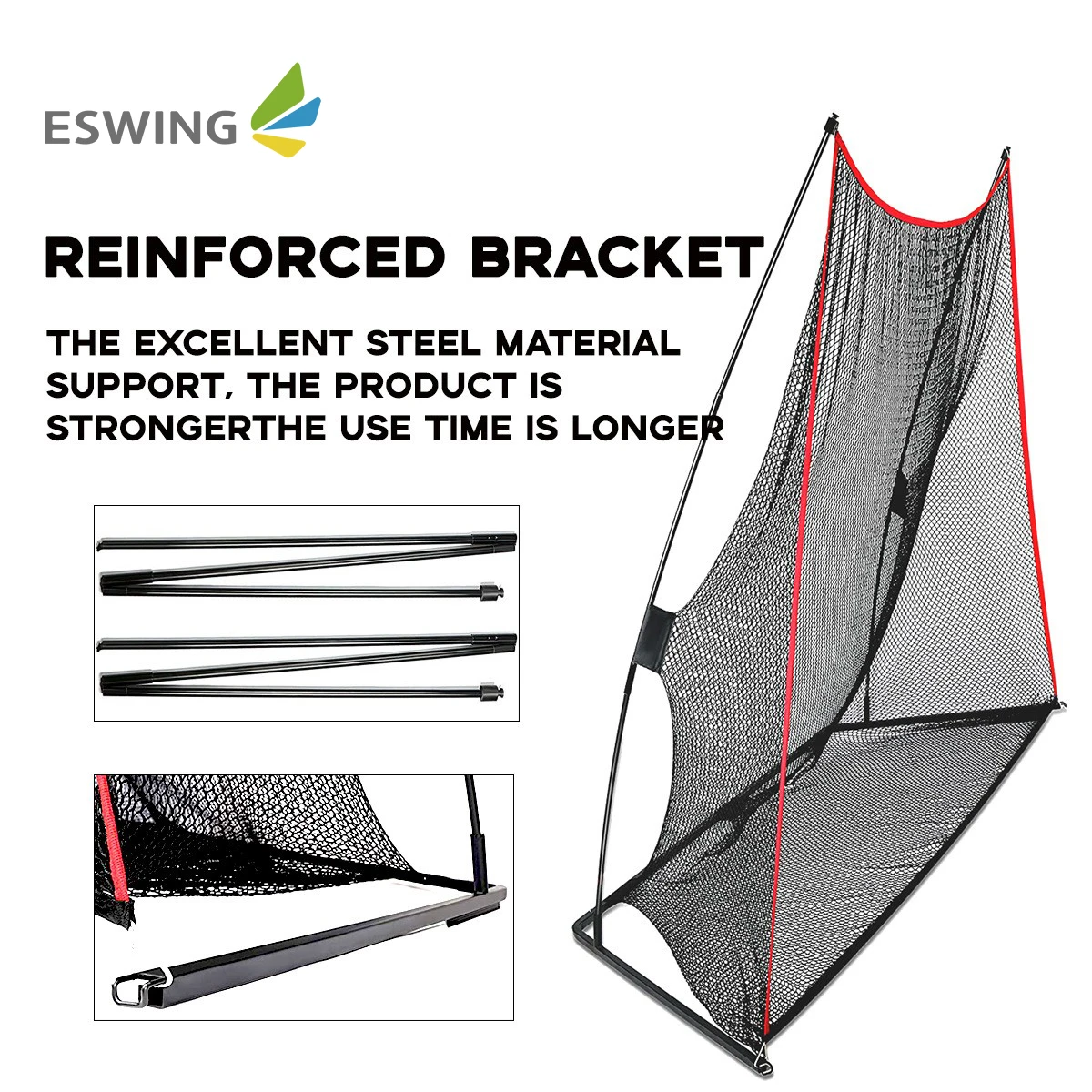 ESWING 10x7ft Tent Golf Practice Net Tricolor Grass Folding Strike Cover Golf Indoor Outdoor Trainer