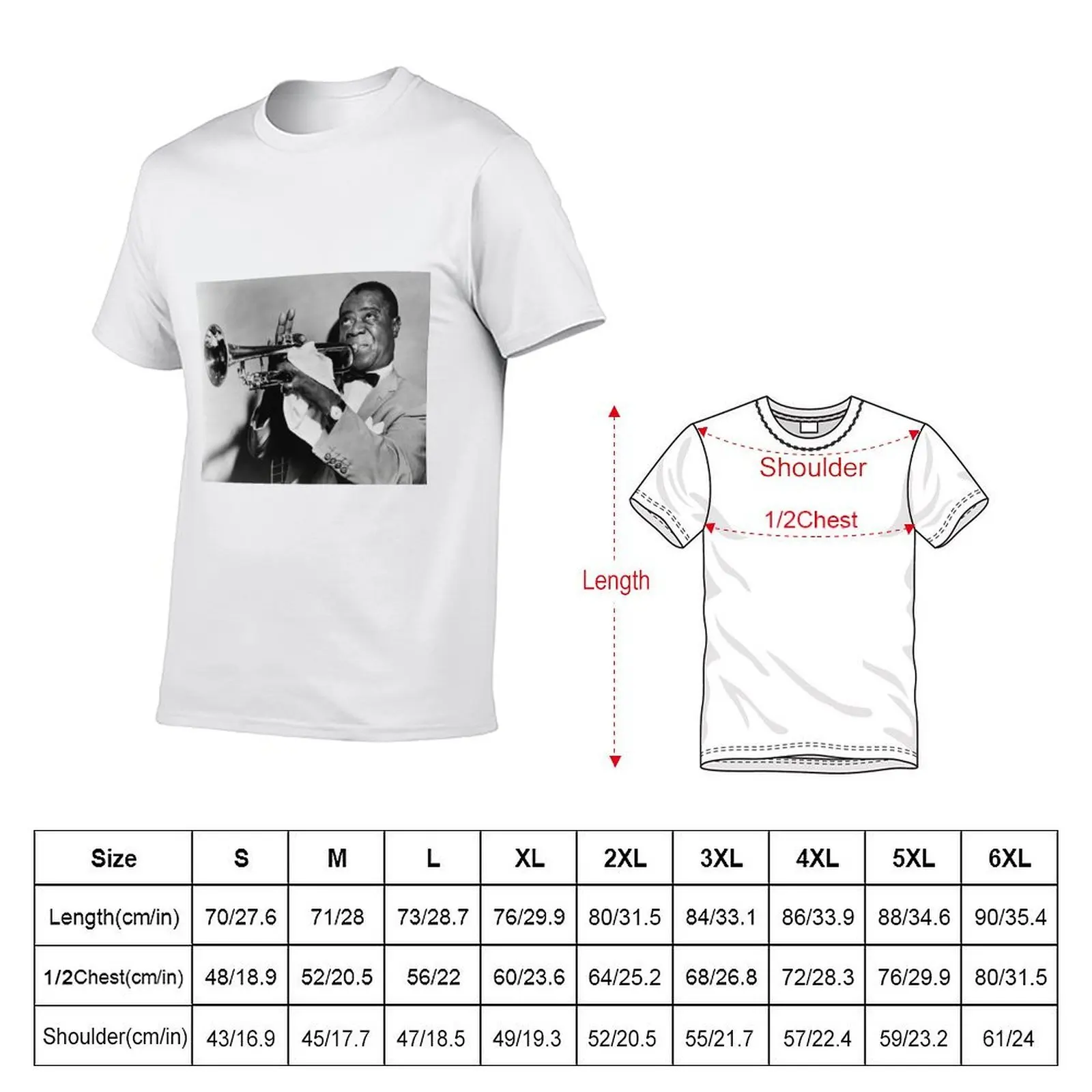 Louis Armstrong T-Shirt sports fans customs Men's t shirts