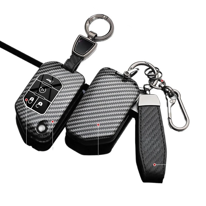Zinc Alloy Key Fob Cover for Jeep Wrangler/Gladiator, Heavy Duty Metal Protective KeyCase Shell with Keychain
