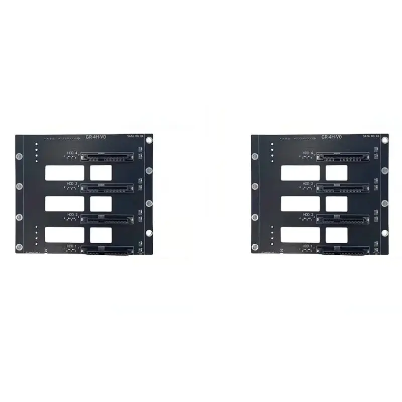 Stylish-2X 6Gbps SSD HDD SATA5.1 Hard Disk Drive Backplane Nas Storage Card Server Expansion Board 2 X 4D