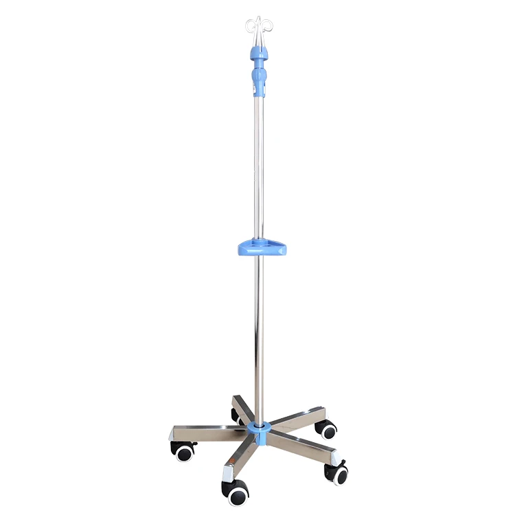 EURPET Veterinary Equipment Adjustable High-quality Mobile Stainless Steel Infuision IV Drip Stand