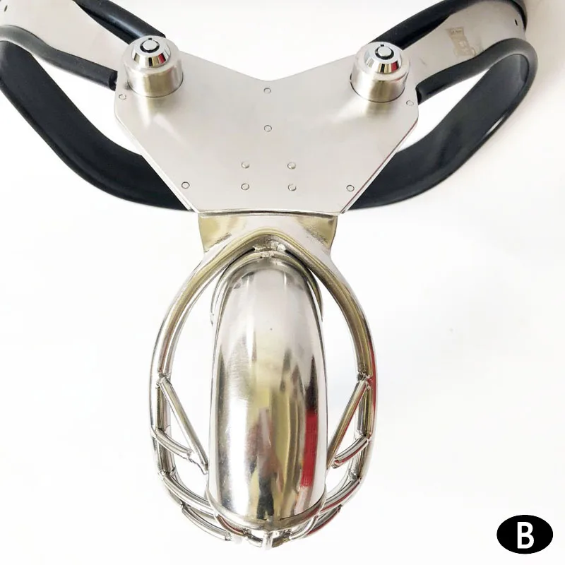Stainless Steel Chastity Device Lock Penis Cage Male Chastity Belt Pants Metal BDSM Bondage Adult Sex Toys For Men cbt strapon