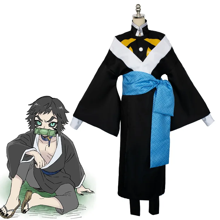 

Kaigaku Cosplay Costume Black Japanese Kimono Carnival Party Game Clothing for Women Men Halloween Comic Con Role Playing