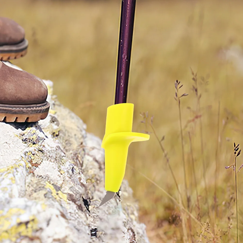 

4pcs Tungsten Steel Trekking Pole Tip Cover Anti-Skid Hiking Stick Tip Replacement Crutch Accessories Camping Supplies