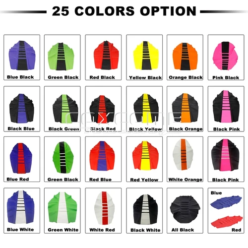 Imagen 2 del producto Fundas de asiento acanaladas para Honda, cubierta de asiento de canalé deportivo Dual, color rojo, Enduro MX Racing, Honda CRF CR 125, 250, 450, 300, XR250, CRF250, CRF450, CRF230