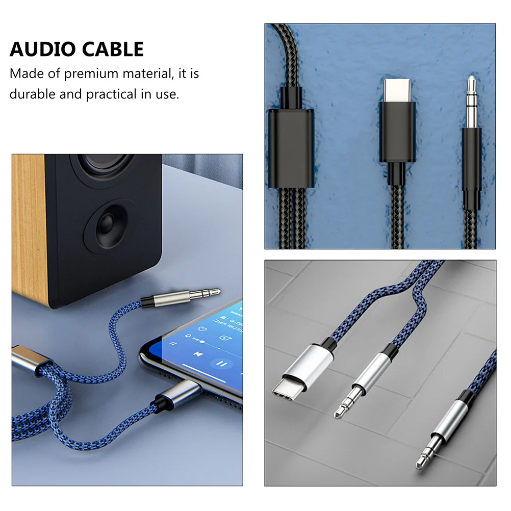 

1pc 3.5Mm Audio Cable For Car Aux Adapter Cord Usb Type C To 3.5Mm Stereo Jack Cable Vehicle Mounted Music Converter