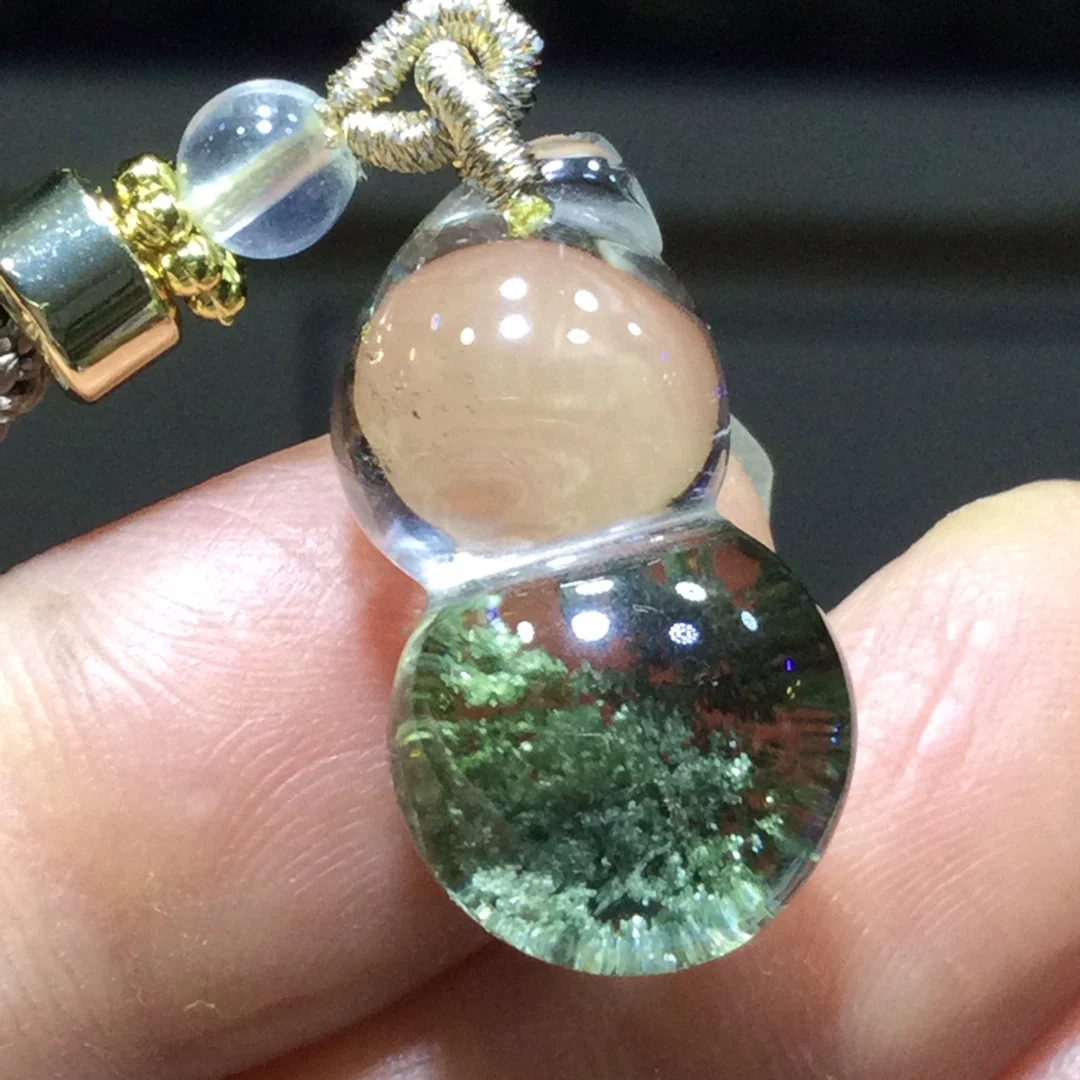 

Natural Green Phantom Quartz Pendant Jewelry Women Men 23*13*10mm Necklace Water Drop Phantom Rare Garden AAAAAA