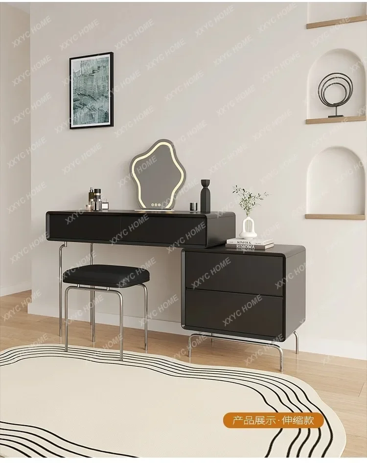TTTTbedroom Small Apartment Floating Cloud Light Luxury Makeup Table New Modern Simple Dresser Storage Cabinet Integrated