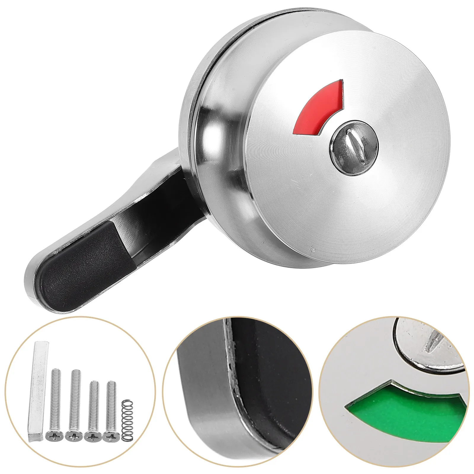 Premium Stainless Steel Indicator Lock Latch Bolt for Inside Door Front Door Bedroom Bathroom Shower Cabinet Wardrobe Security