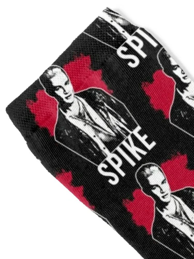 Spike the Vampire - Red with White Text (BtVS) Socks golf sports and leisure hip hop retro Mens Socks Women's
