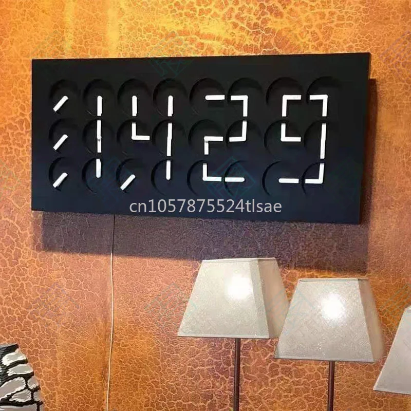 Art Meichen Decorative Clock Creative Soft Decoration Wall Hanging Clock Mechanical Dynamic Interactive Installation