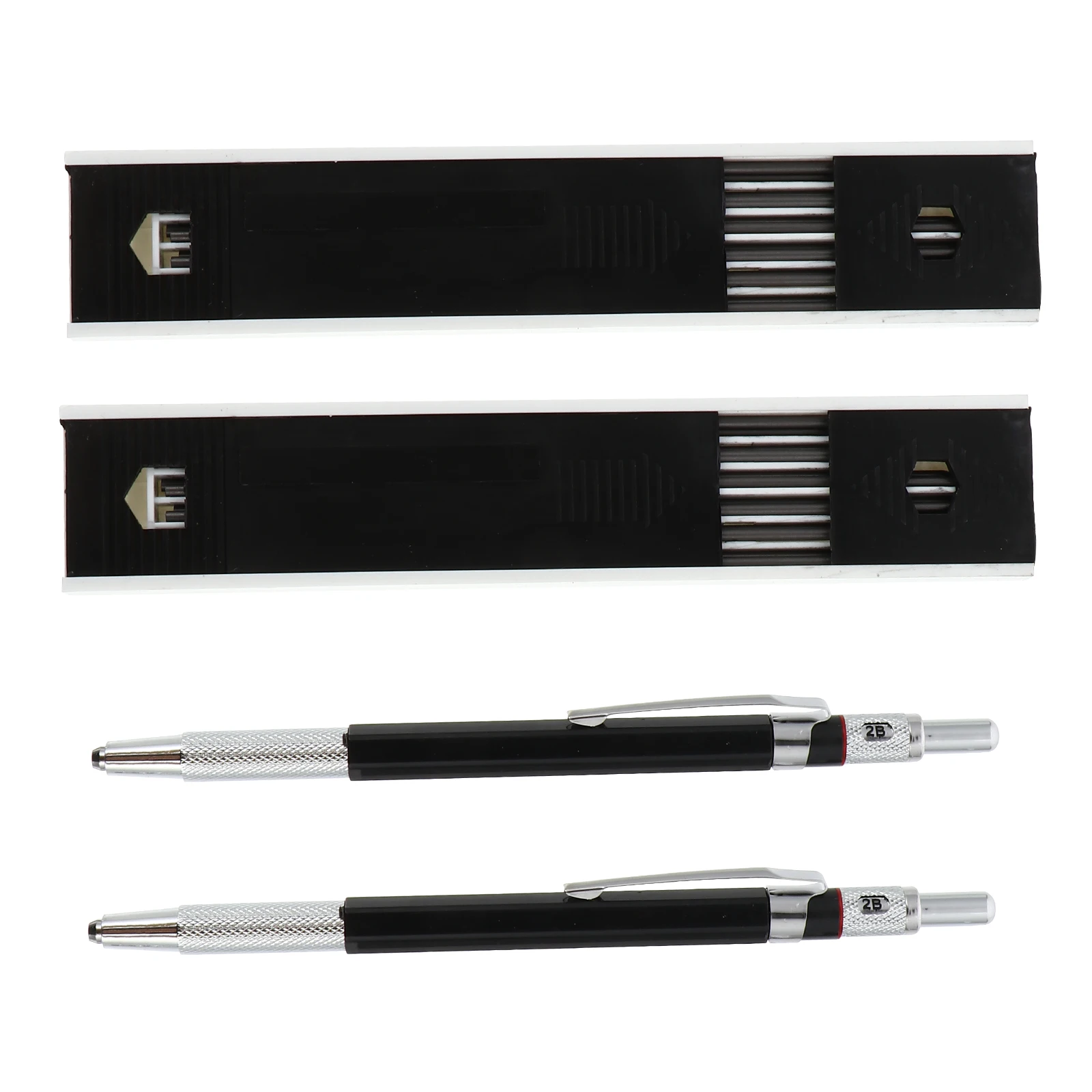 

2 Sets Marking Pen Mechanical Pencil Woodworking Lead Premium Metal Carpenters Office Drawing Tools Hard Materials
