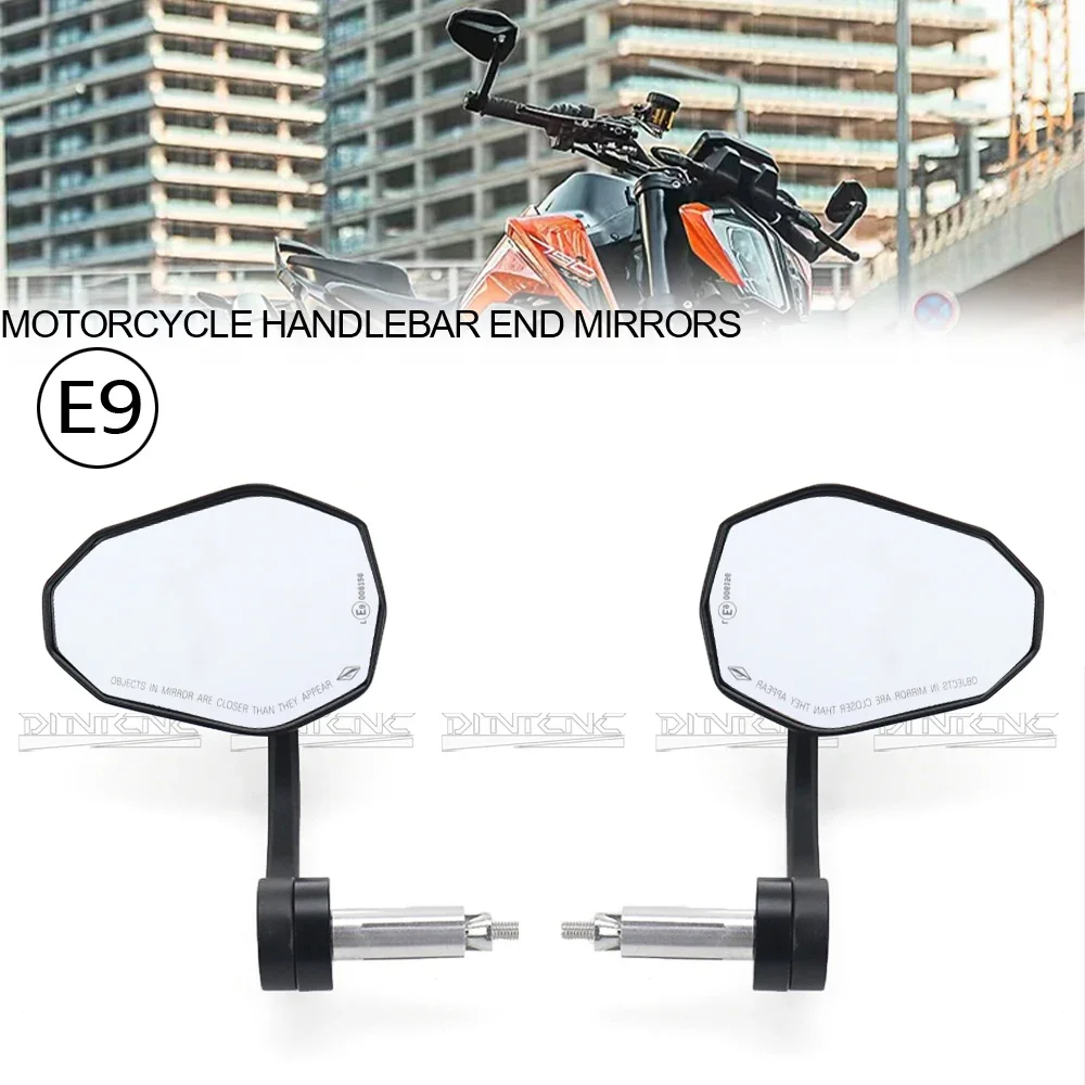 E9 For 790 DUKE 890DUKE R Left Right Side CNC Adjustable Handlebar End Rotation Universal Mirror Motorcycle Accessories Aluminum