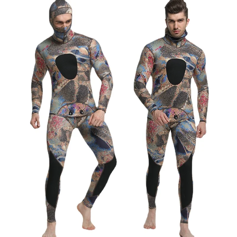 Diving Suit Neoprene 3mm Men Pesca Diving Spearfishing Wetsuit Snorkel Swimsuit Split Suits Combinaison Surf Wetsuit Set