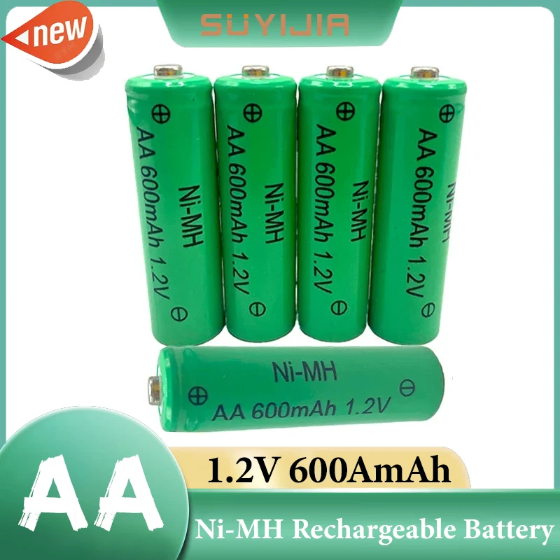 New AA 1.2V 600mAh NI-MH Rechargeable Battery Support Multiple Devices for Electric Shaver Camera Game Console Flashlight MP3