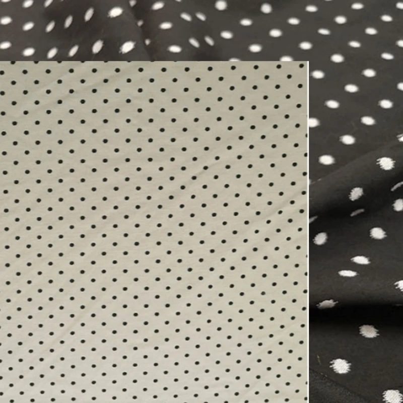 

Парчовая жаккардовая ткань, европейско-американская классическая черно-белая платье в горошек, весенне-летняя одежда, ткань, модный дизайн, шитье